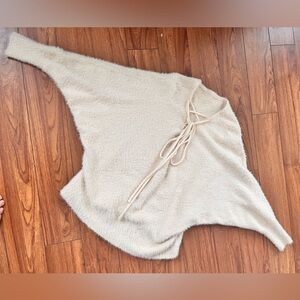 Batwing sleeves Soft and Cozy Cream Women's Sweater